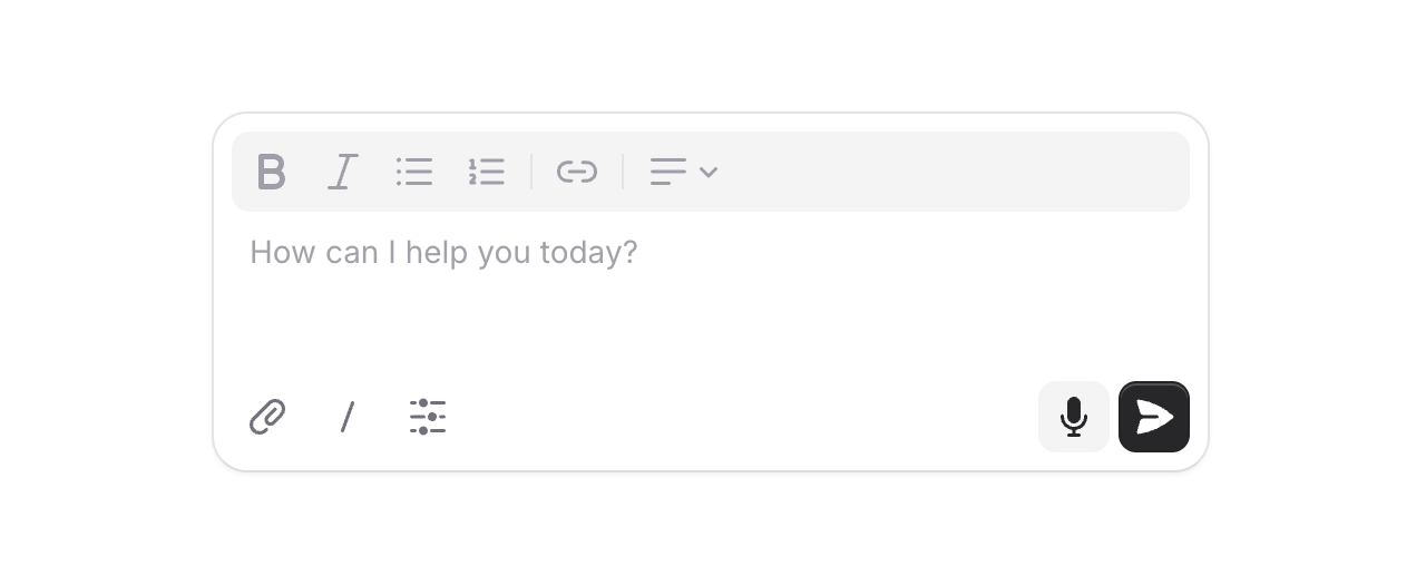Composer component using a rich text editor instead of a textarea